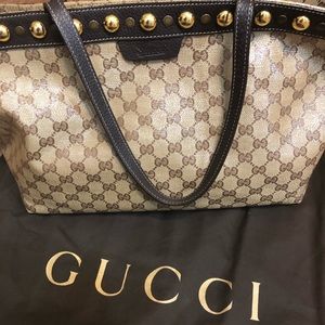 Gucci Babouska Crystal Canvas Tote